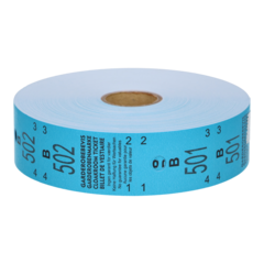 TI1010BLÅB Garderobsbiljett 2-delat 501-1000 Blå