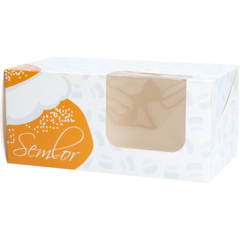 18010580 Semlekartong med fönster 180x100x80mm