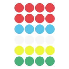 AN3089 Färgkodningsprickar 18mm