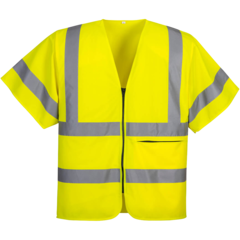 PWC372YERM Varselväst Kortärmad Portwest C372 Klass 2/3
