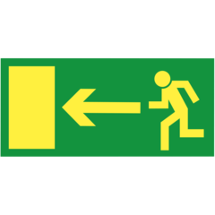 6705502 Skylt Utrymningsväg Pil Vänste