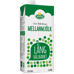 886260 Mellanmjölk Arla Lång Hållbarhet 1,5% 1L