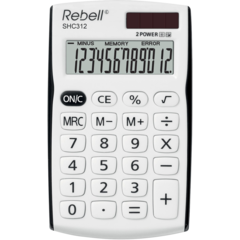 1815000 Miniräknare SHC312 Rebell Vit