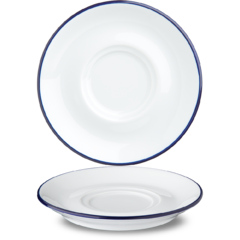 PRI1714X9147 Blue Rim Coffee Saucer G. Benedikt Retro 14cm