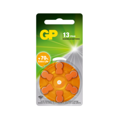 103249 Hörapparatbatteri GP ZA13 (PR48) Orange