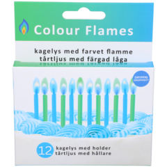 260040 Syntymäpäiväkakkukynttilä Sininen/Vihreä Liekki