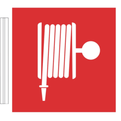 6705508 Flaggskylt Inomhusbrandpost Dubbelsidig (200x200mm) - plast