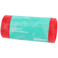 3338080 Kildesorteringspose Rød 20L