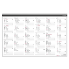 D5060 Seinälehti-kalenteri Burde 60x40cm 2026