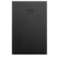 D5880 Kalenteri Päiväkirja Musta 2026
