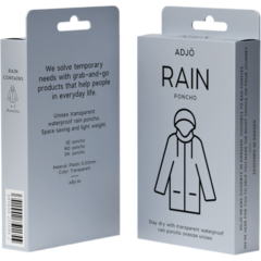 880143 Regnponcho Adjö Rain Transparent
