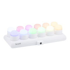 CLPAMRGB LED-lämpökynttiläsetti, Värilliset + Lämminvalkoinen 12 kpl,