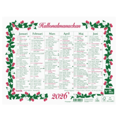 D5020 Pieni Seinäkalenteri (Hallonalmanacka) 2026