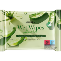 131601 Kosteuspyyhe Gunry Aloe Vera 10 kpl -pakkaus
