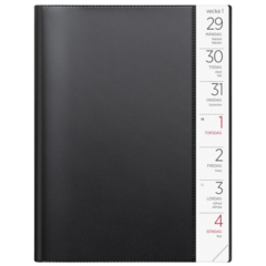 D1106 Ukekalender plast svart 2026