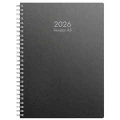 D5160 Kalenteri Senator A5 musta 2026