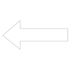 SKMX172 Golvdekal Riktningspil Vänster Vit 421x194mm