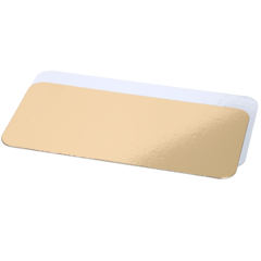 1051123 Tårtbricka Rektangulär Premium 11x23cm Guld/Silver (Vändbar)