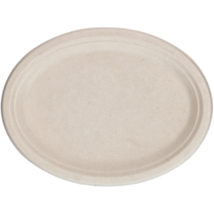 772619 Bagassetallrik Brun Oval 26x19cm