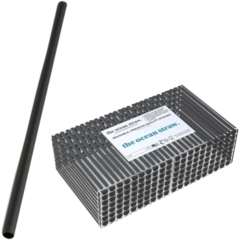 OSB8230 Sugerør The ocean straw Flergangs Svart 8x230mm