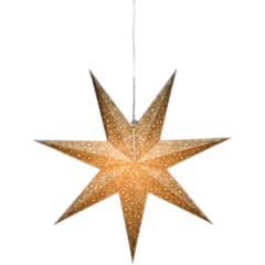 GK2911280 Pappersstjärna Vit/Guld 60cm