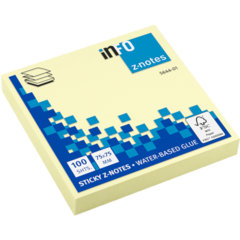 564401 Notisar Z-notes Gul 75x75mm