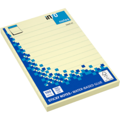 566901 Notisar Linjerat Gul 100x150mm