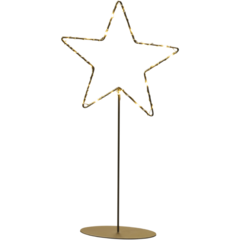 GK1218883 Metallstjärna Guld 20 LED