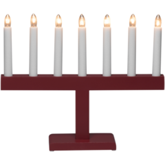 GK3596510 Ljusstake 7-Arm Trä Röd