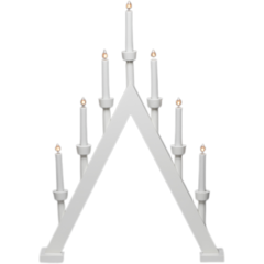 GK3990210 Ljusstake 7-Arm Trä Vit