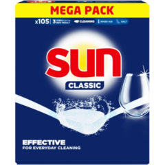 T289701 Maskindisketabletter Sun Classic Mega Pack 105 stk.