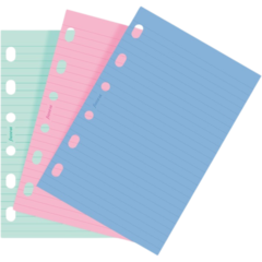 FX9210507 Refill Ark Filofax Linjerade Mixade färger Pocket