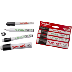 12901011 Märkpenna Penol Svart 4-pack - 777,700,750,100