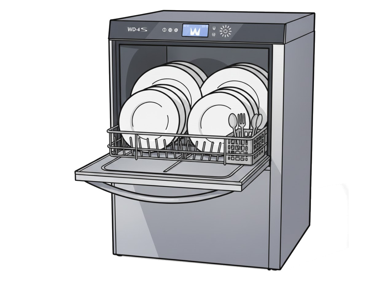 Underbänkdiskmaskin installerad i bar