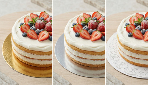 Guld och silver tårtbrickor